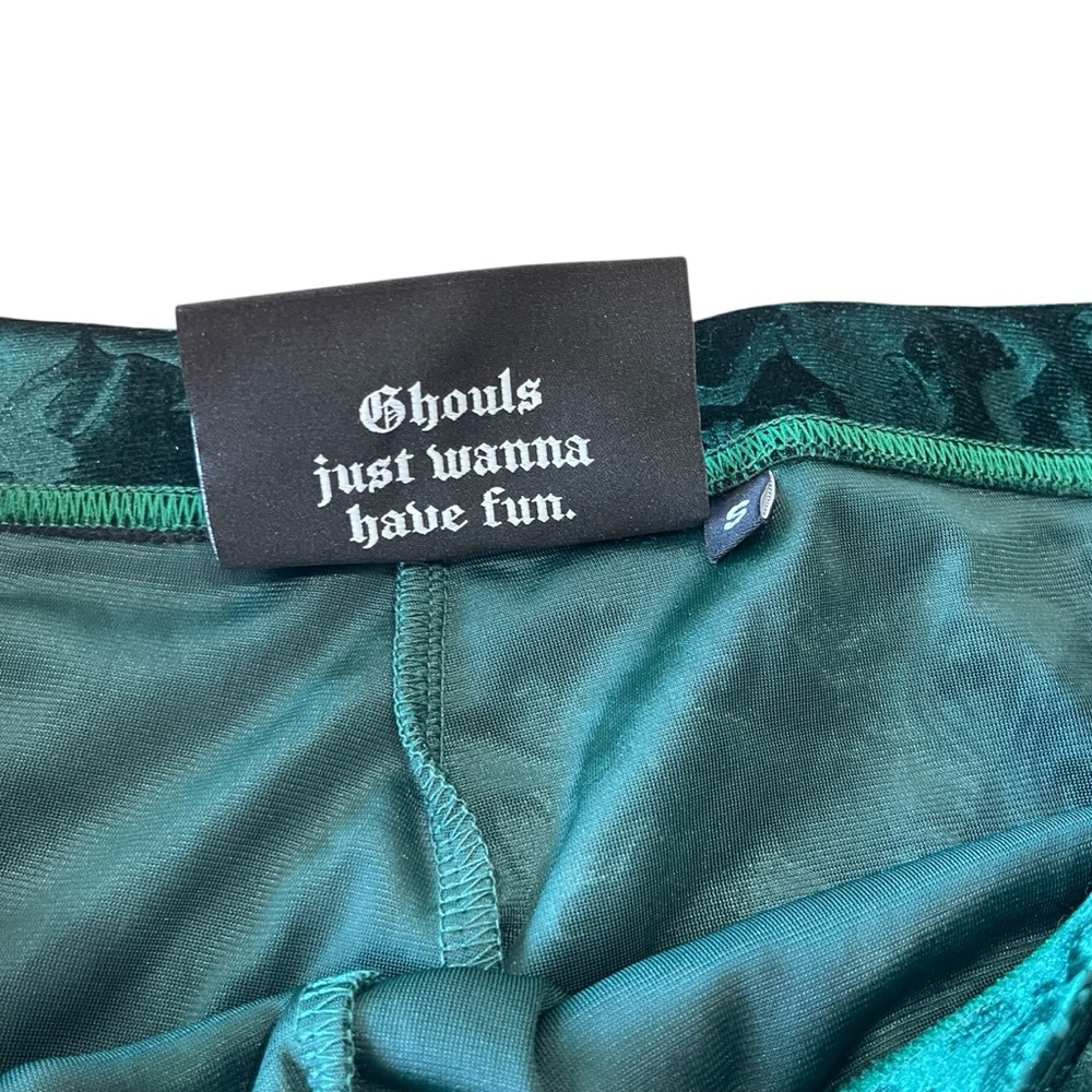 Killstar Dark Dynasty Emerald Green Flair Pants Size Small - Picture 8 of 9